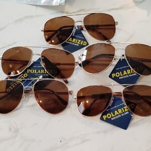 Foster Grant Brown Aviator Sunglasses